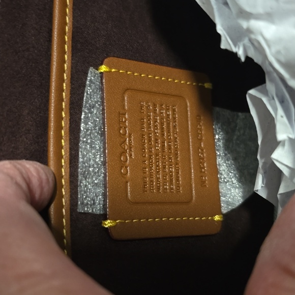 🎉HP🎉Coach 🤎NWT🤎 Croc Studio Shoulder Purse - STUNNING!🤎🤎🤎 - Picture 15 of 15